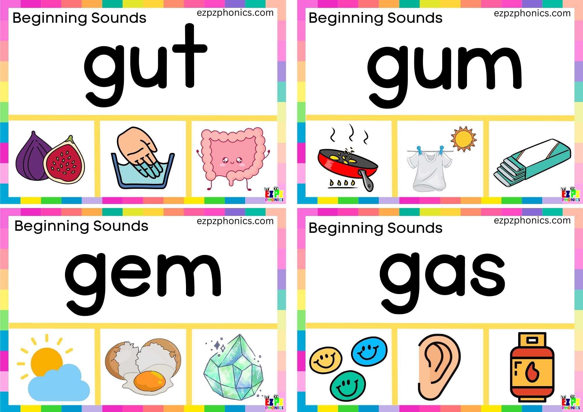 Read The Word And Clip The Correct Image Clip Card Letter G 1